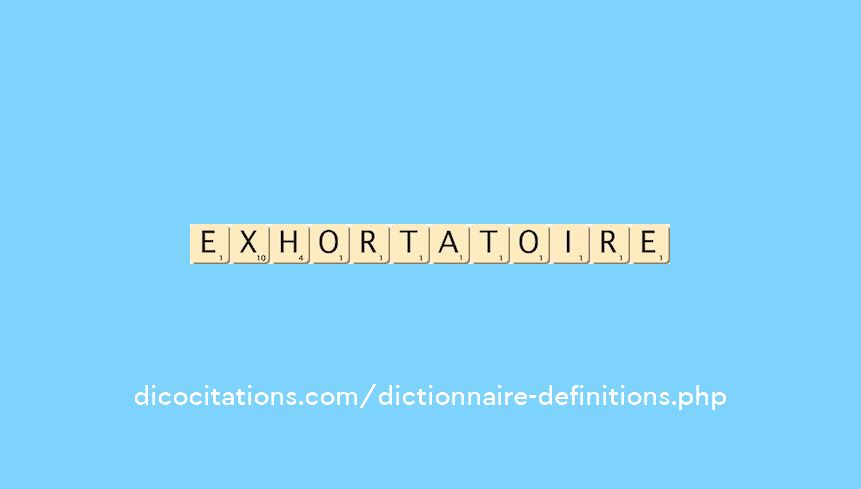 exhortatoire
