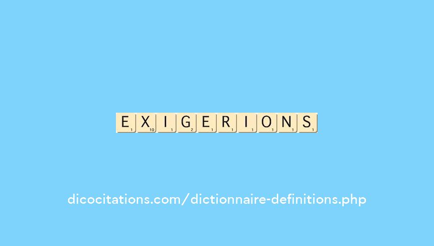 exigerions exigerions