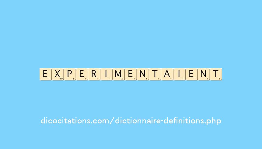 experimentaient experimentaient