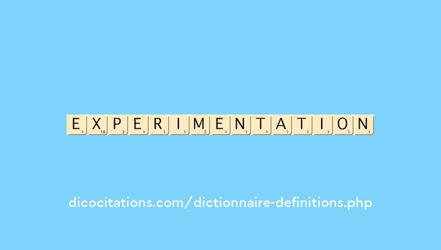 experimentation