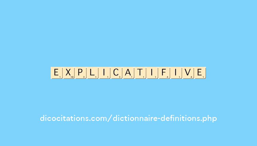 explicatif--ive