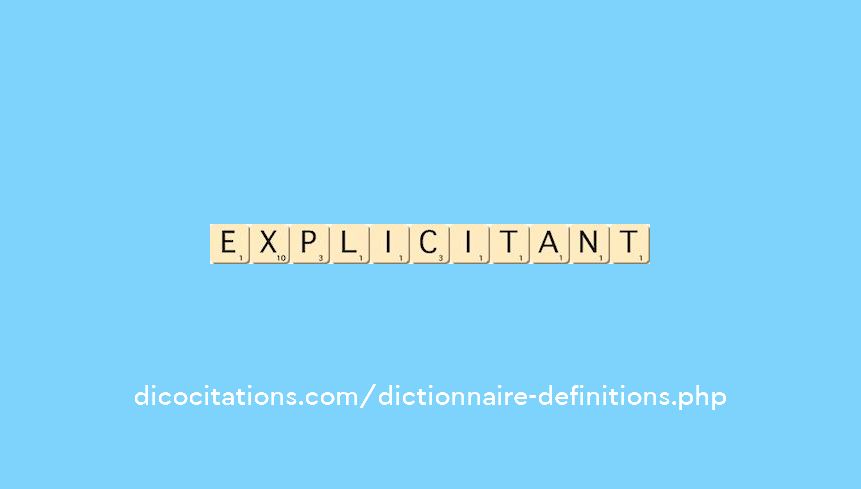 explicitant explicitant