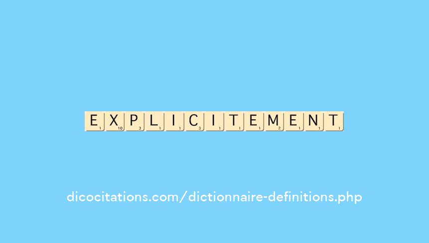 explicitement