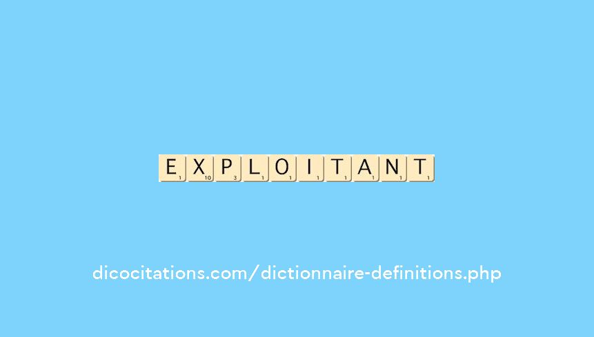 exploitant exploitant