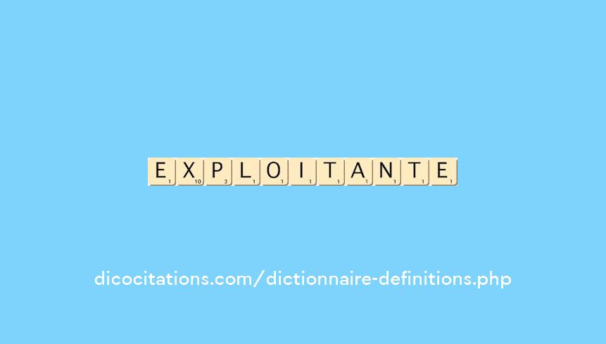 exploitante exploitante