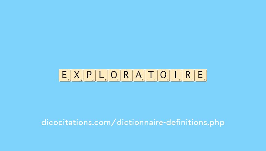 exploratoire exploratoire