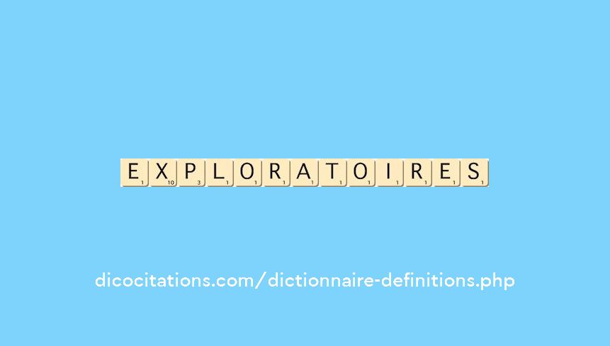 exploratoires exploratoires