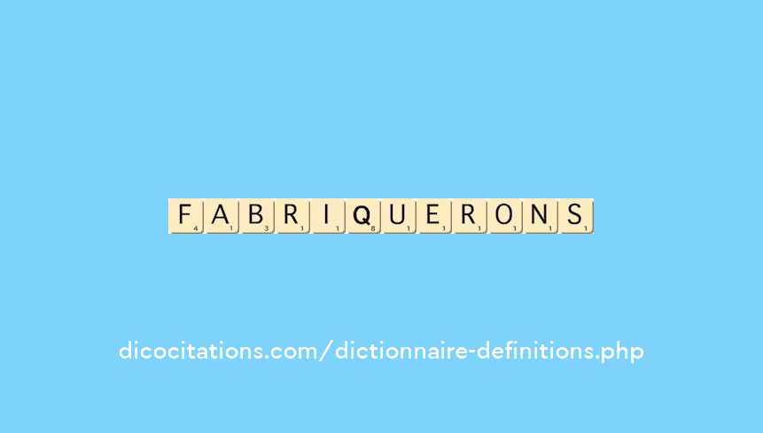 fabriquerons fabriquerons