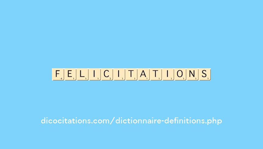 felicitations
