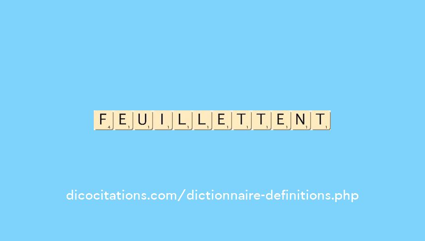 feuillettent feuillettent