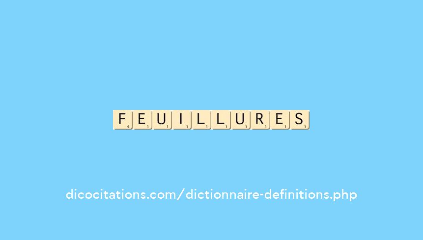 feuillures