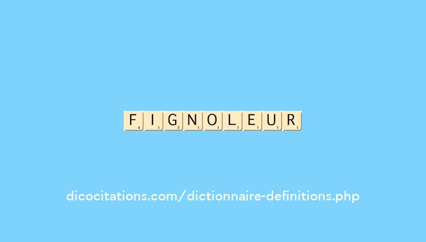 fignoleur fignoleur