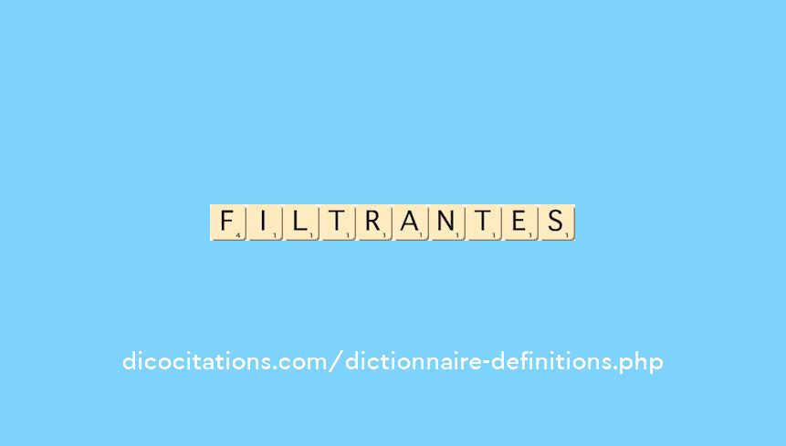 filtrantes filtrantes