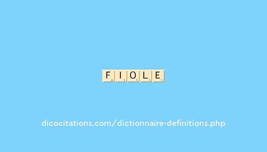 fiole fiole
