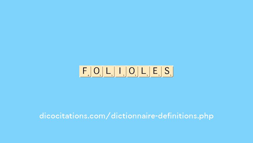 folioles folioles