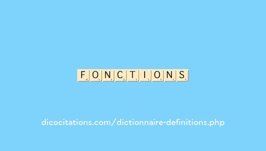 fonctions