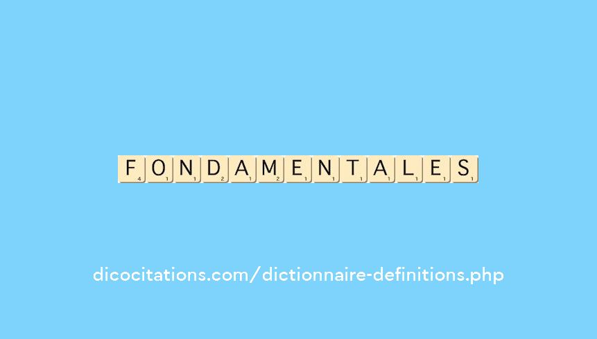fondamentales fondamentales
