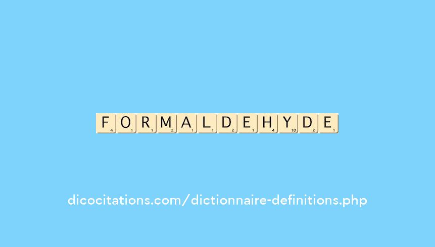 formaldehyde formaldehyde