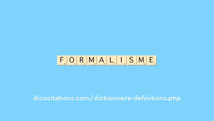 formalisme formalisme