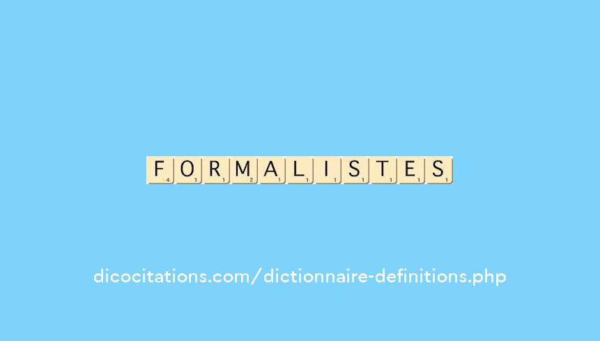 formalistes formalistes