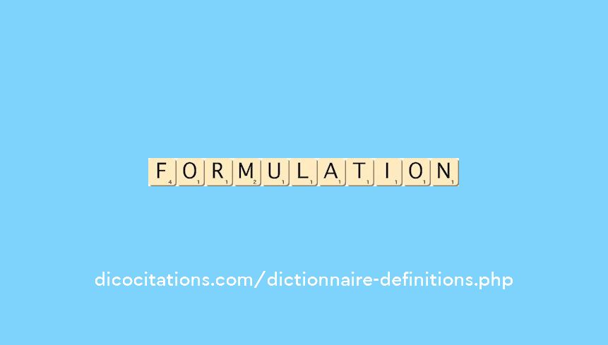formulation formulation