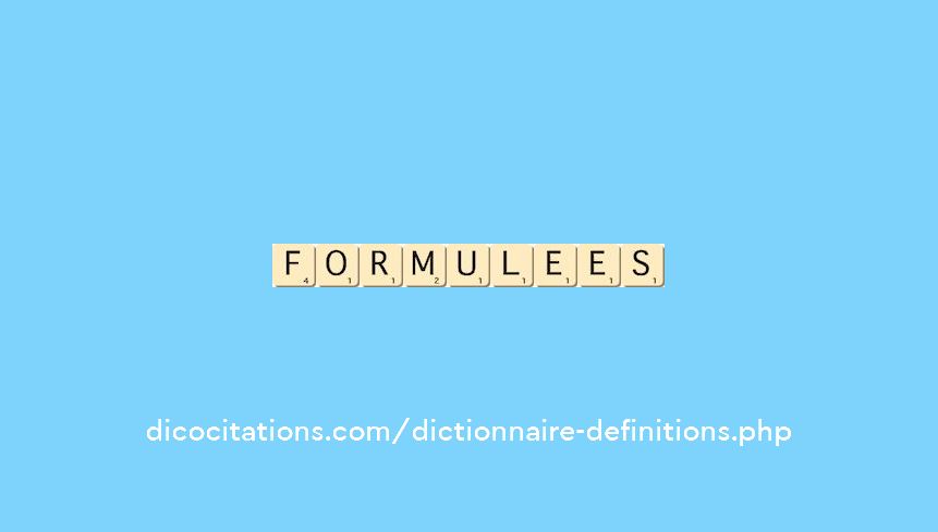 formulees formulees