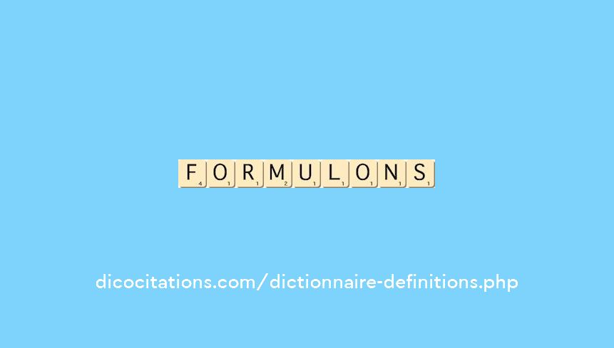 formulons formulons
