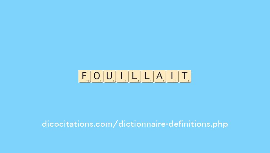 fouillait