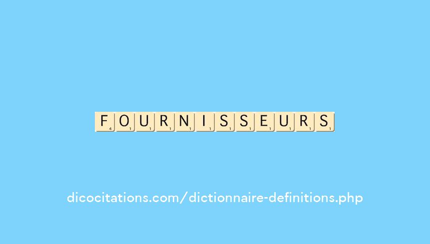 fournisseurs fournisseurs