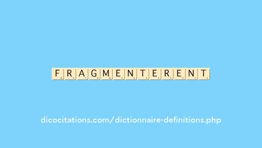 fragmenterent fragmenterent