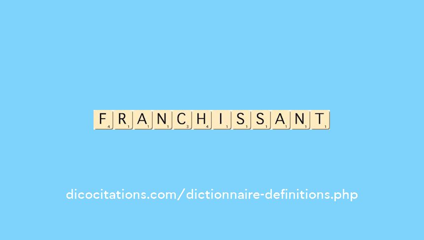 franchissant franchissant