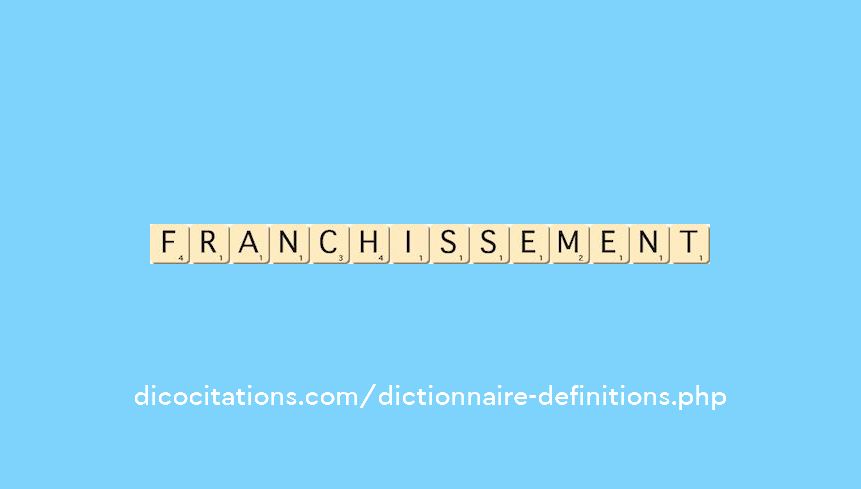 franchissement franchissement