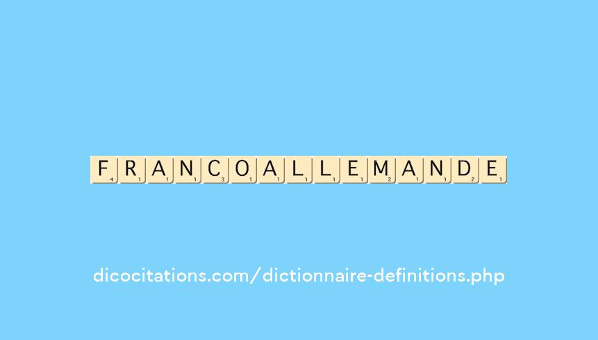 franco-allemande franco-allemande