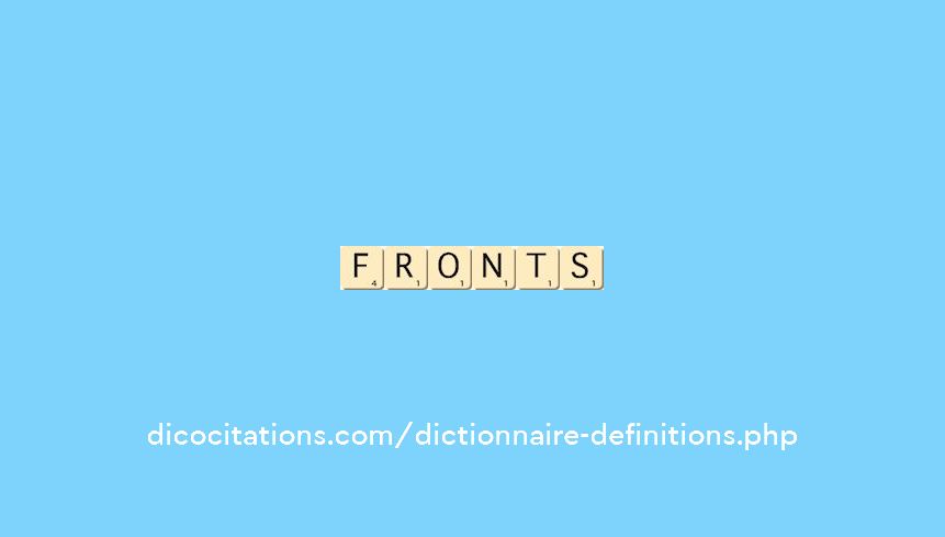 fronts fronts