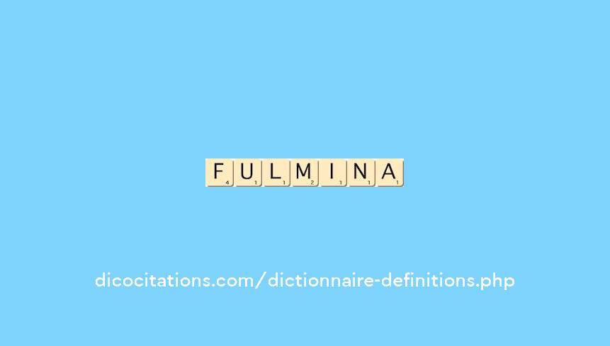 fulmina fulmina