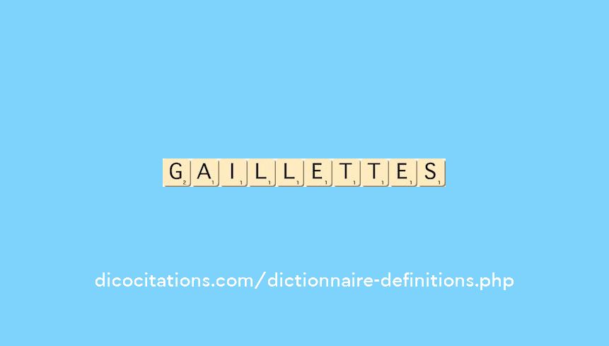 gaillettes gaillettes