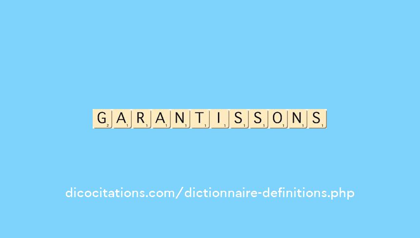 garantissons garantissons