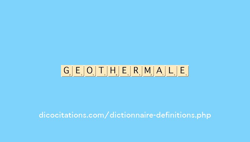 geothermale geothermale