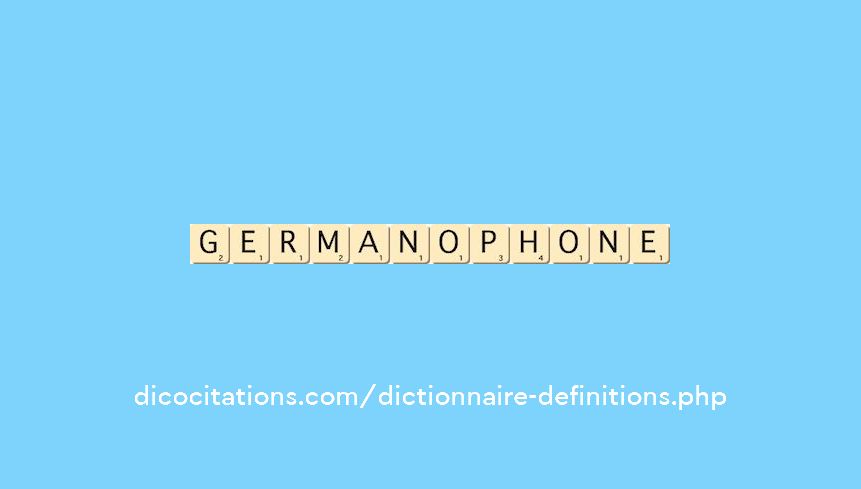 germanophone germanophone