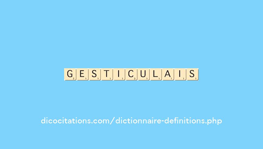 gesticulais gesticulais
