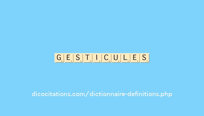 gesticules