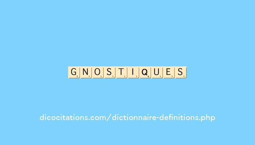 gnostiques gnostiques