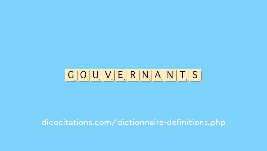 gouvernants gouvernants