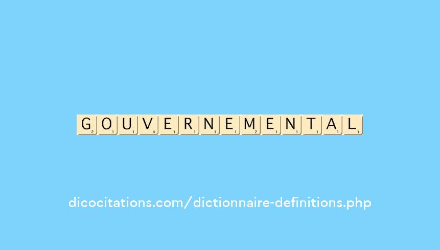 gouvernemental gouvernemental