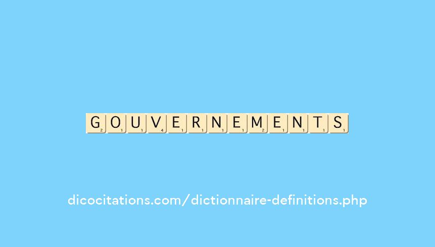 gouvernements gouvernements