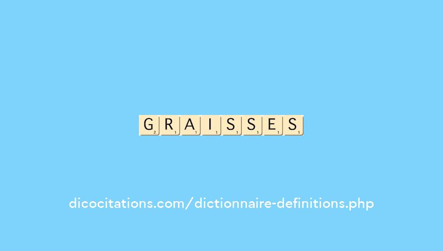 graisses graisses