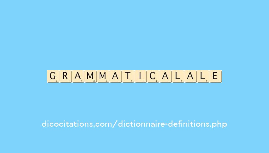 grammatical--ale
