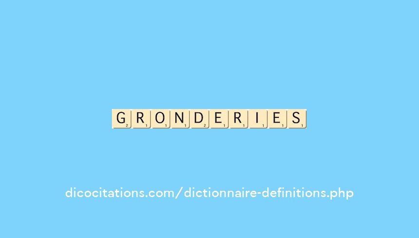 gronderies gronderies