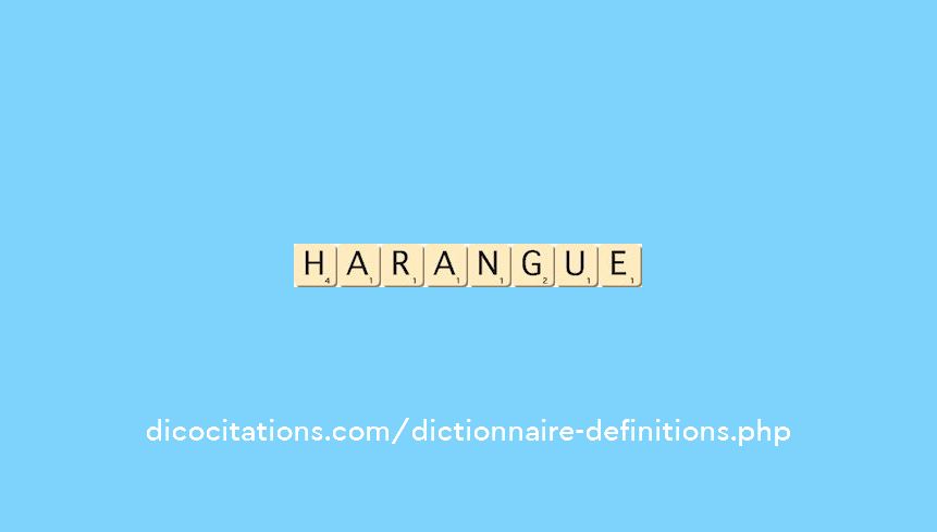 harangue