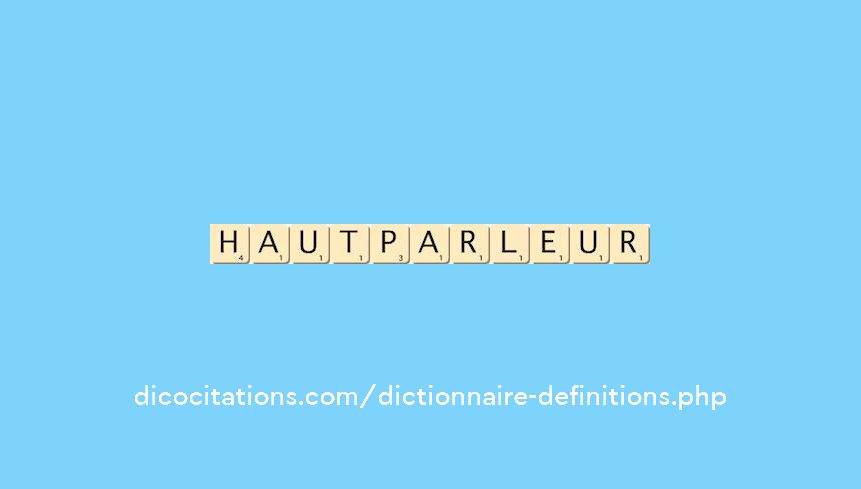 haut-parleur haut-parleur